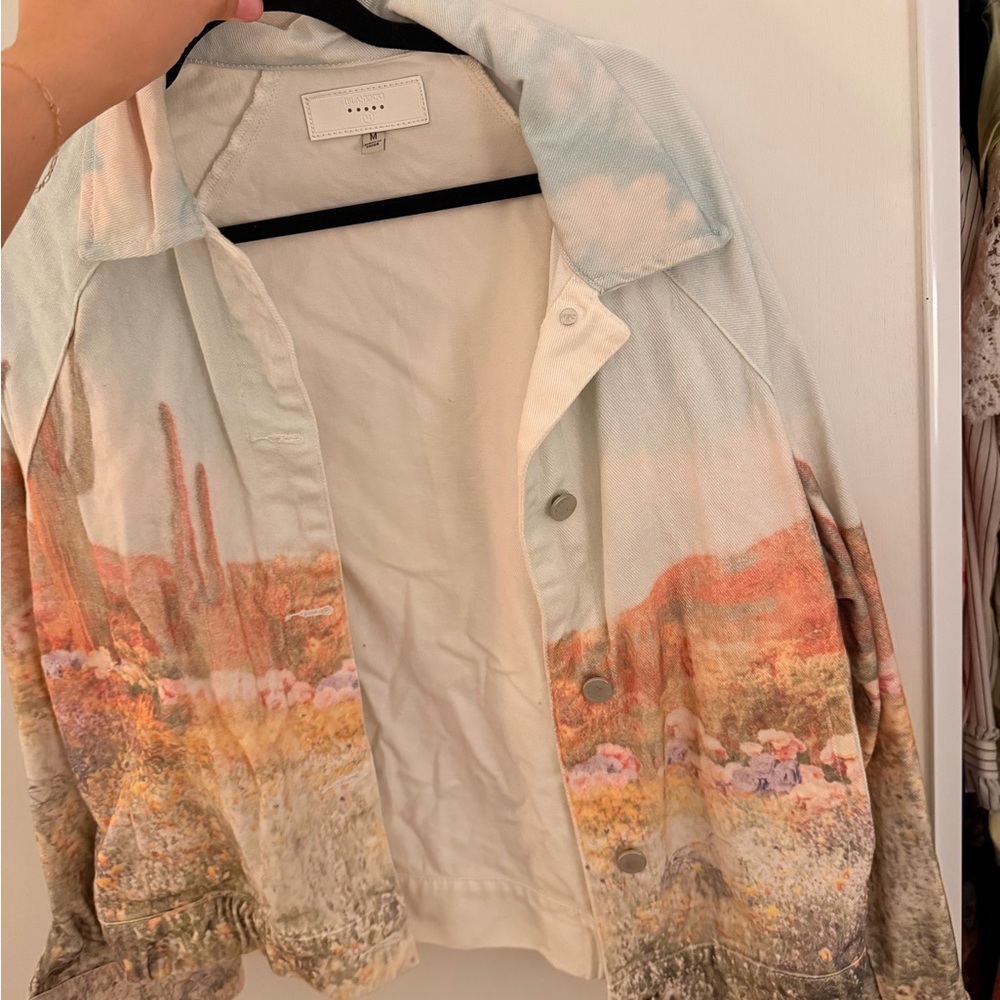 Blank NYC Desert Bloom Print Jean Jacket - Picture 2 of 3